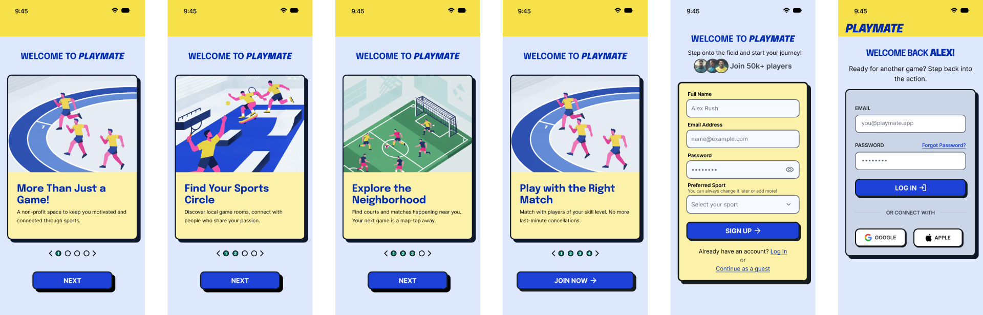 Round 4 high-fidelity wireframes 1