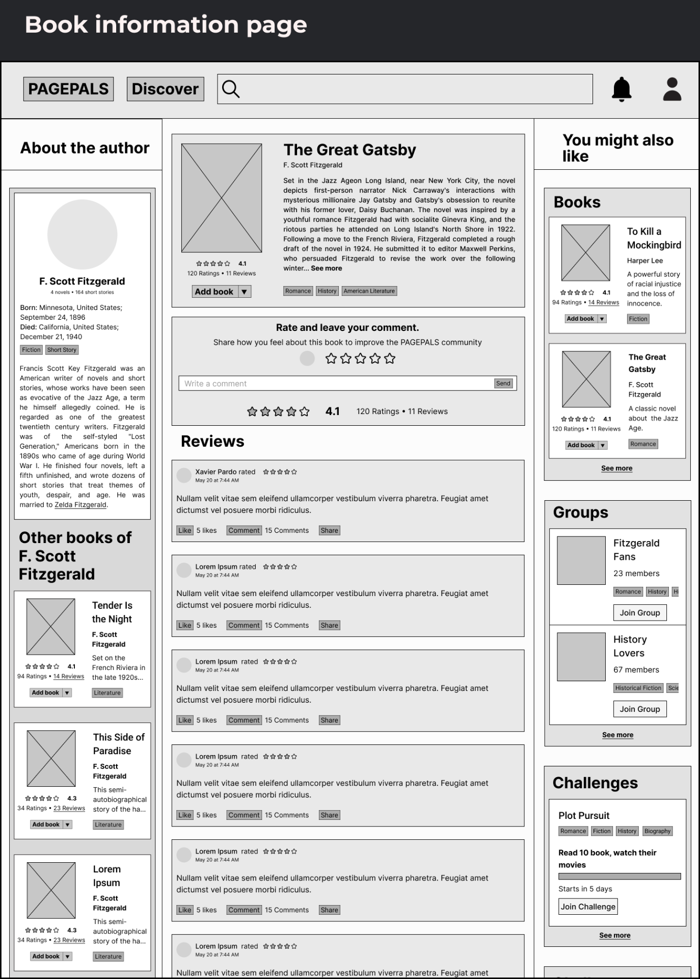 PagePals — Discover page
