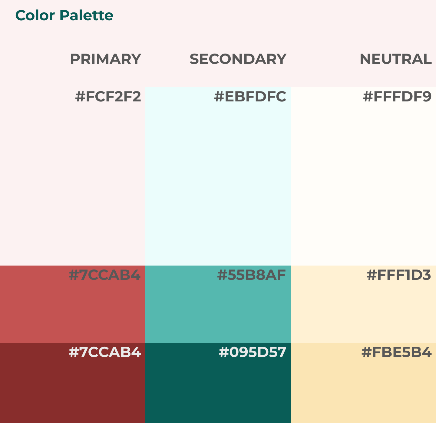 PagePals — Color palette
