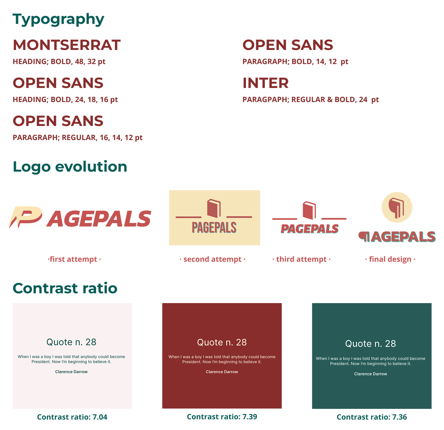 PagePals — Typography, logo & contrast