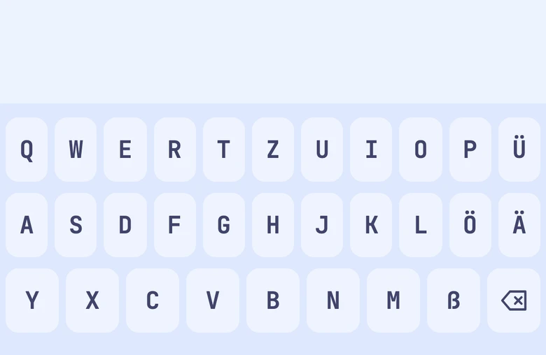 Keyboard after: tonal keys, light mode