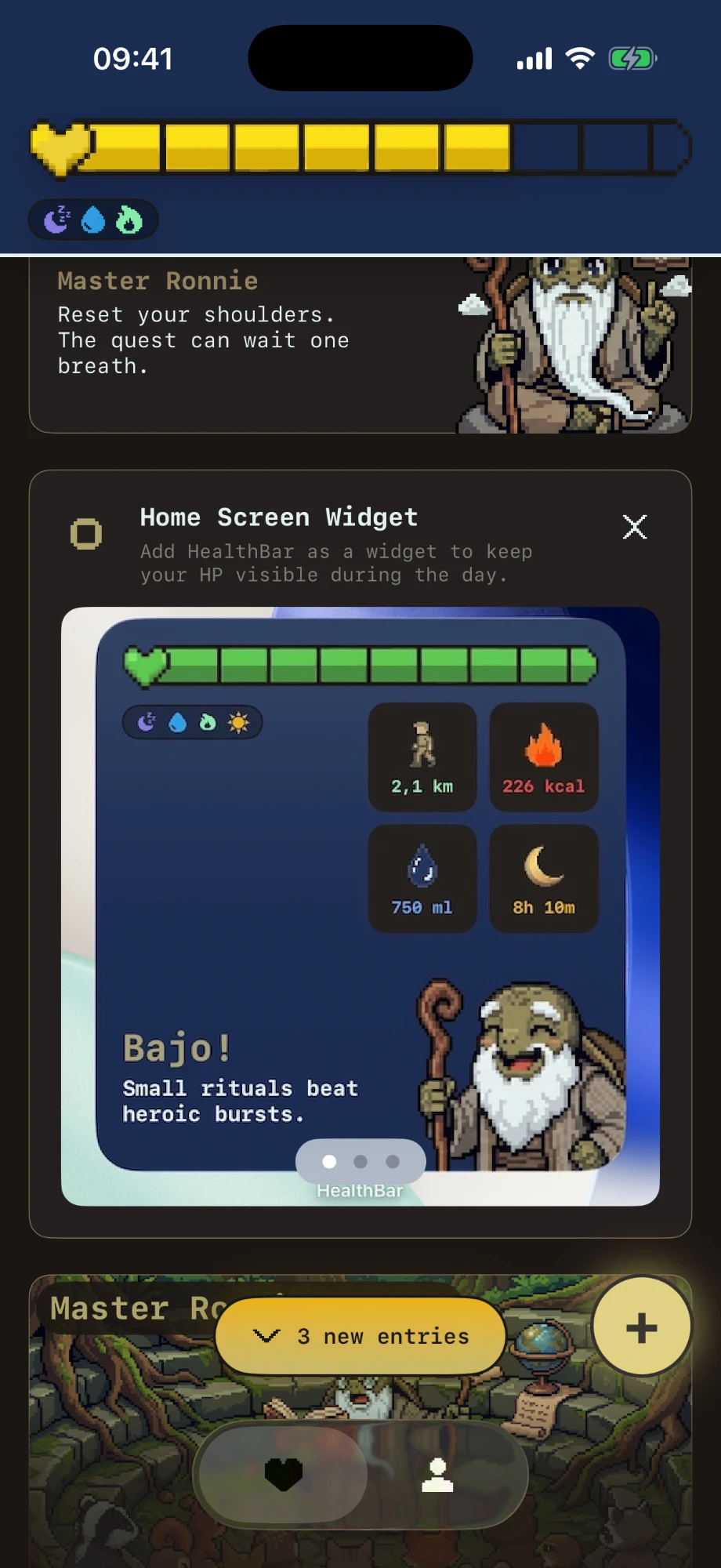 Suggestion and widget card