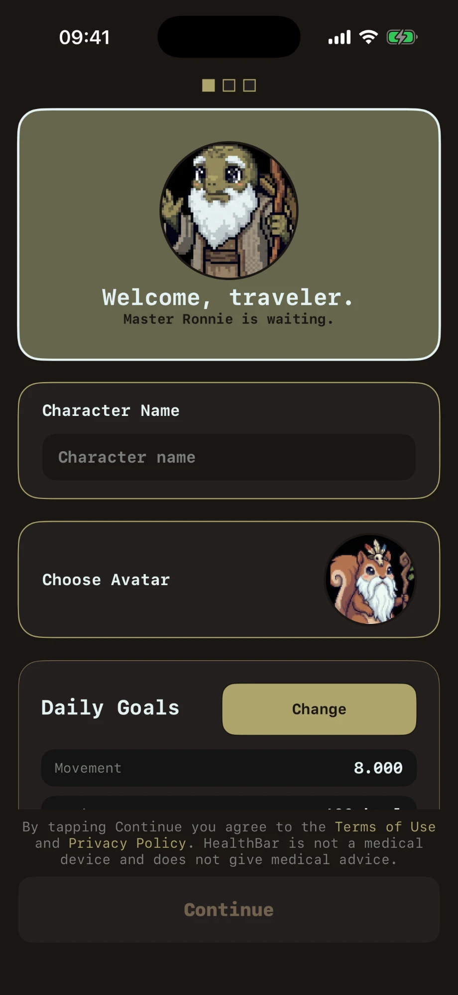 Create your character