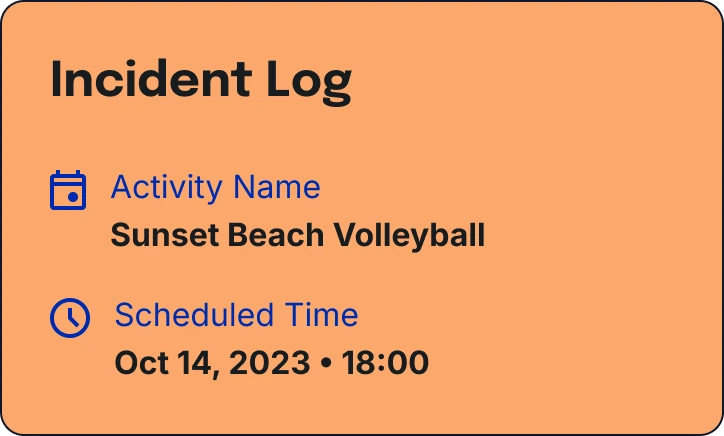 Incident log